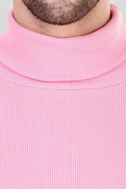 Pink High Neck for Men's