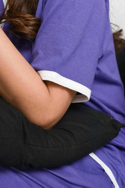 Purple Plain Stylish Night Suit