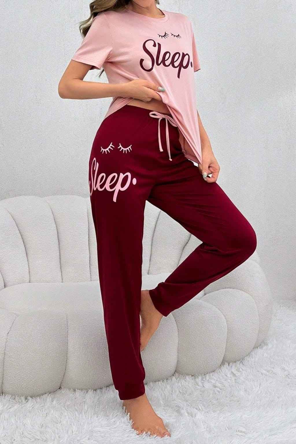 Sleepy Eyes Printed Night Suit