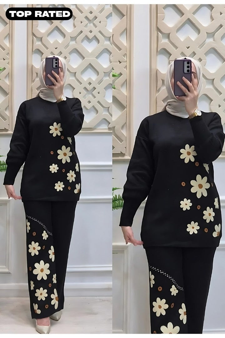 Sunflower Printed Fleece Co-ord Set
