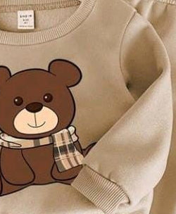 Teddy Bear Printed Kids Winter Suit (Each)
