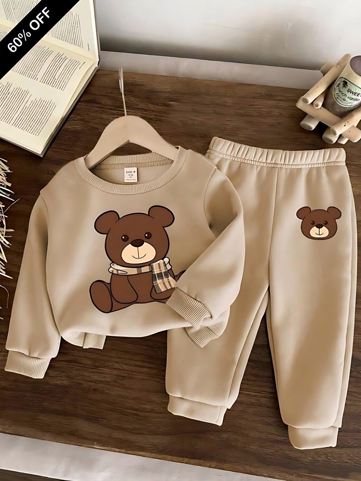 Teddy Bear Printed Kids Winter Suit (Each)