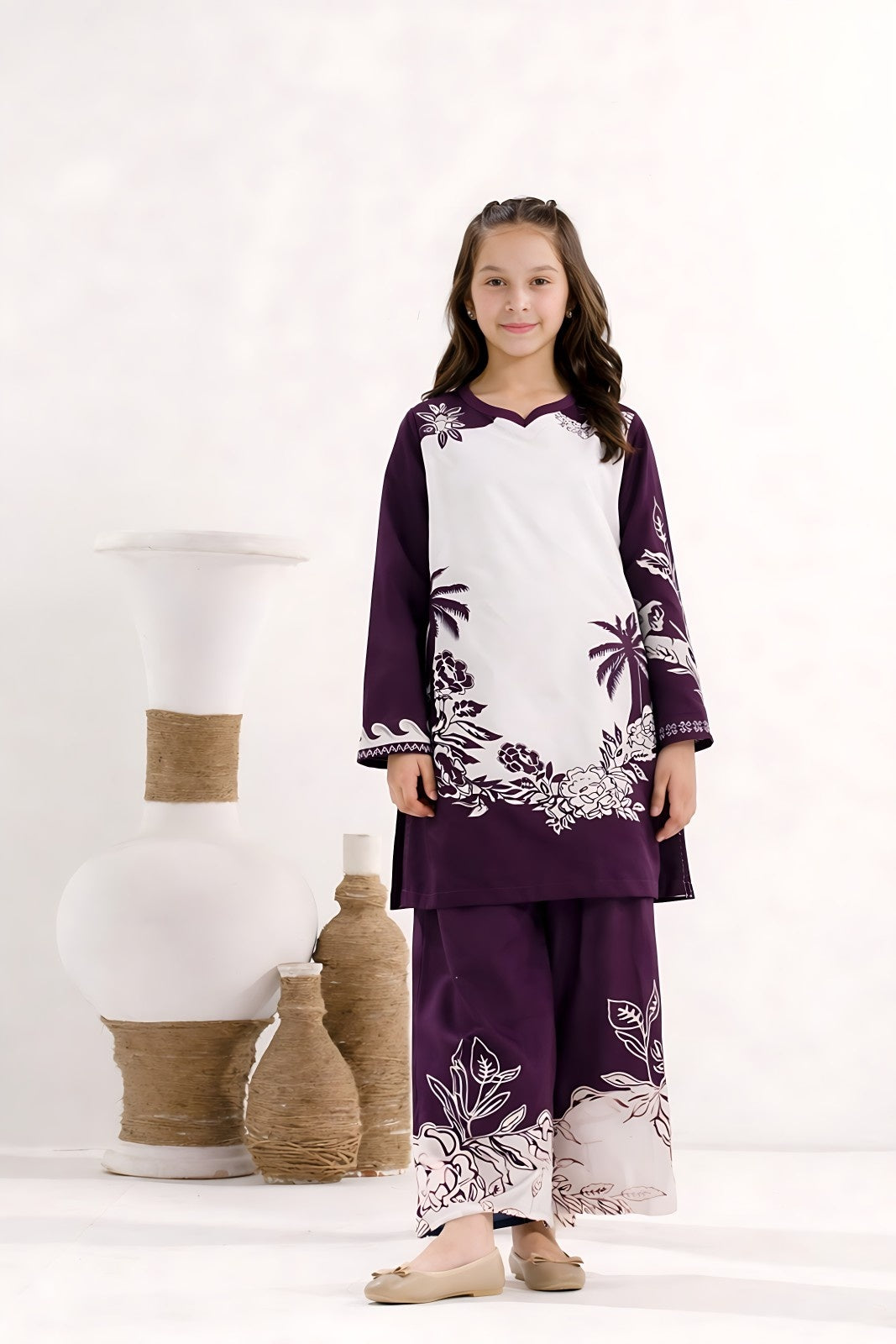 Tropical Purple Palm 2pcs - Co-ord Set