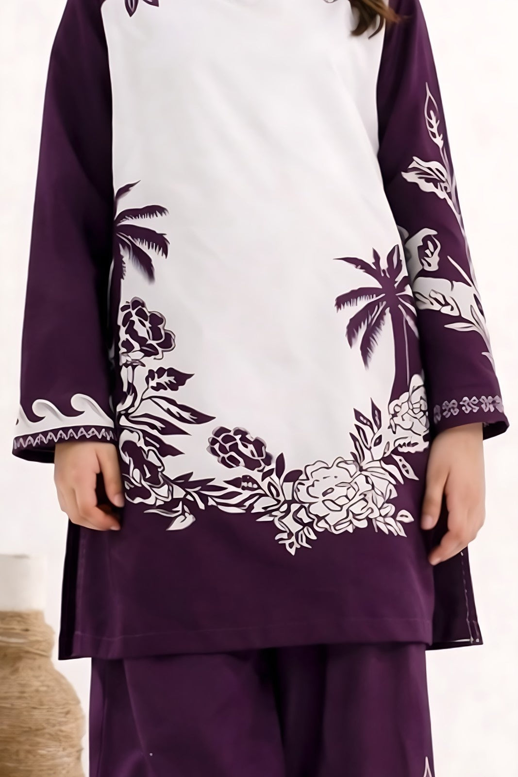 Tropical Purple Palm 2pcs - Co-ord Set
