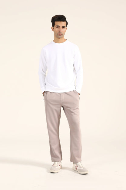 White Basic Sweat Shirt
