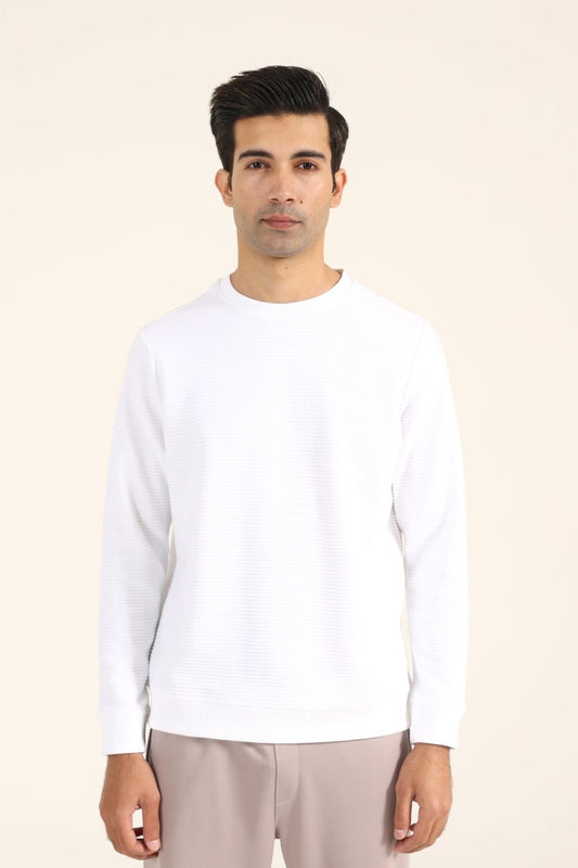 White Basic Sweat Shirt