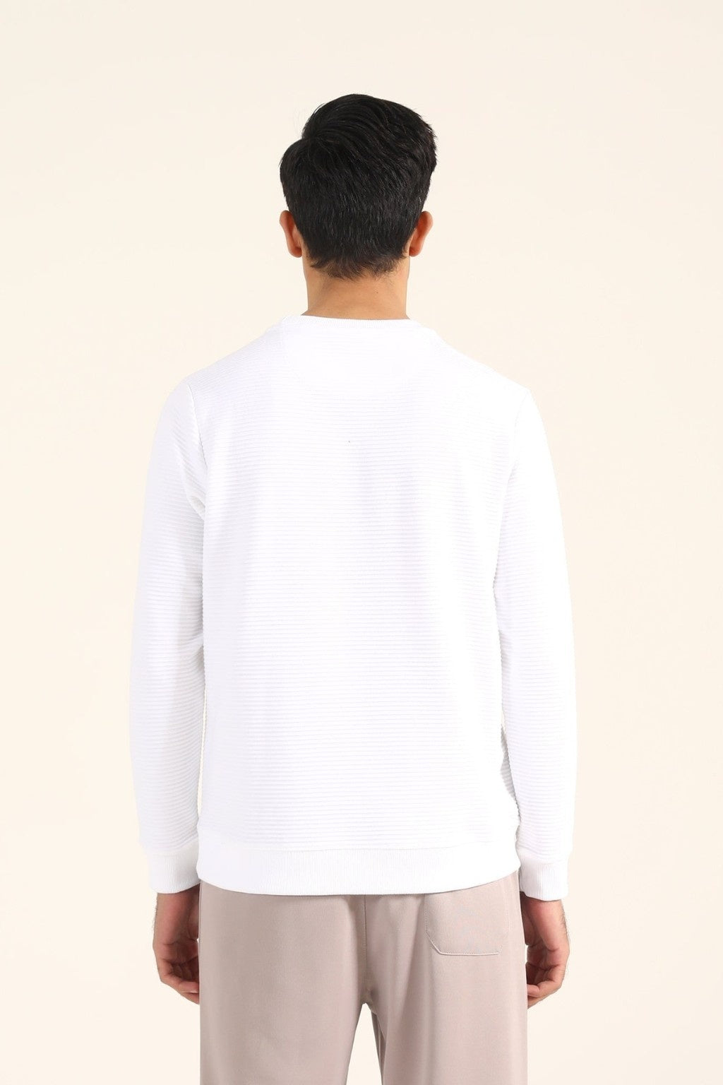 White Basic Sweat Shirt