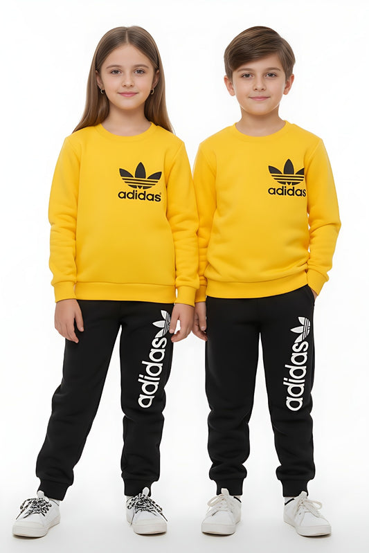 Yellow Adidas Printed Kids Winter Suit (Each)
