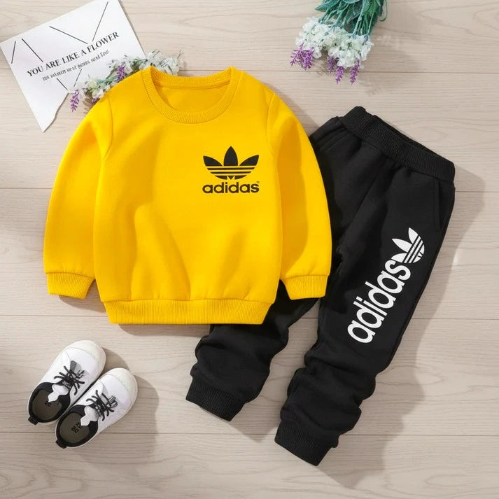 Yellow Adidas Printed Kids Winter Suit (Each)