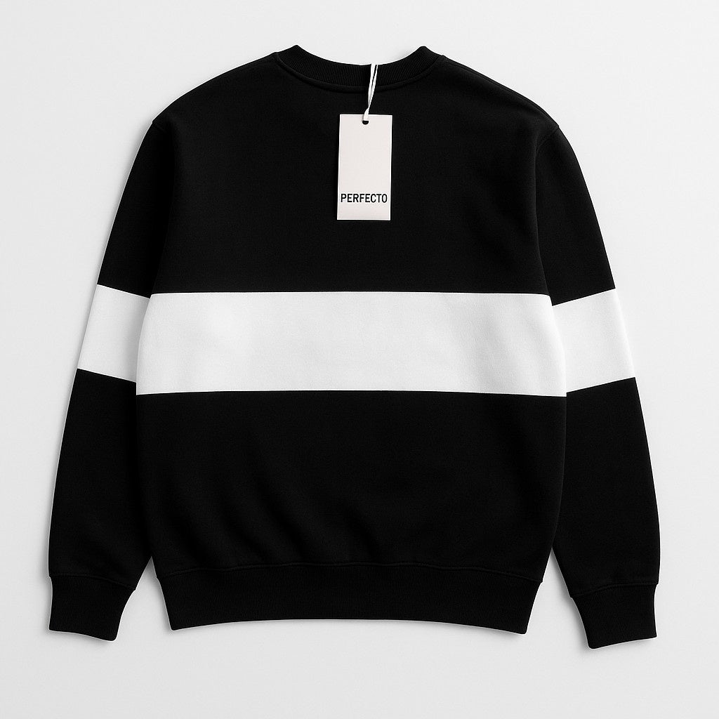 Zebra Black And White Block Sweatshirt
