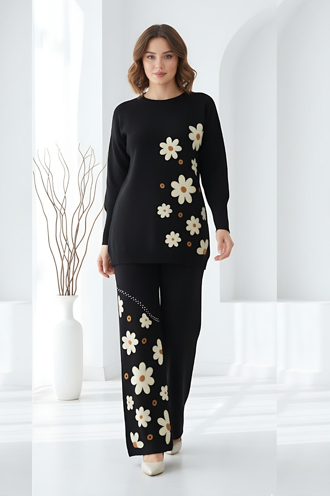 Sunflower Printed Fleece Co-ord Set