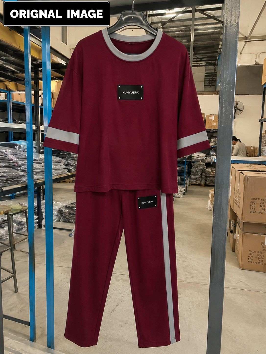 Maroon Elegant Round Neck Penal Co-Ord Set