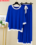 Royal Blue Pure Comfort Plazo Pj Set