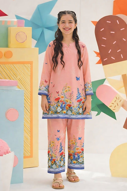 Peach Butterfly Co-ord Set