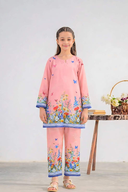 Peach Butterfly 2pcs - Co-ord Set