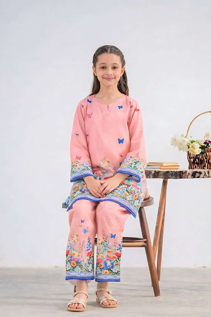 Peach Butterfly 2pcs - Co-ord Set
