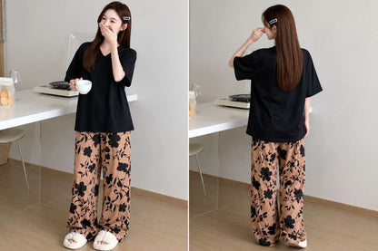 Black Floral Dream PJ Set