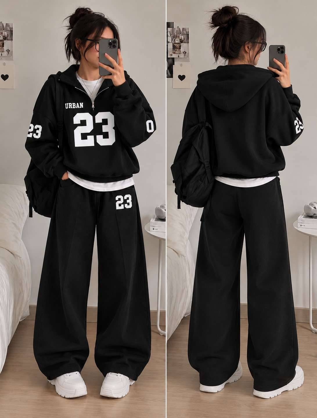 URBAN Zip up Style Oversized Tracksuit
