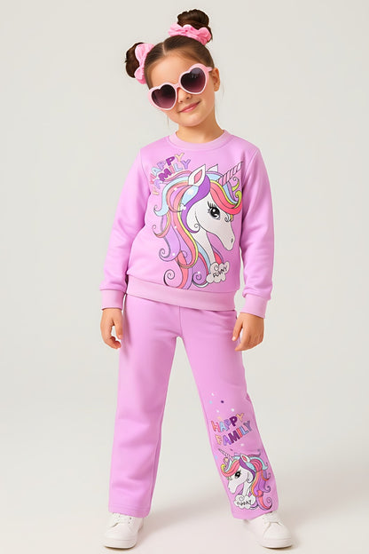 Happy Family Printed Fleece Winter Suit For Kids