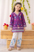 Purple Bloom Short Shirt 2pcs - Co-ord Set