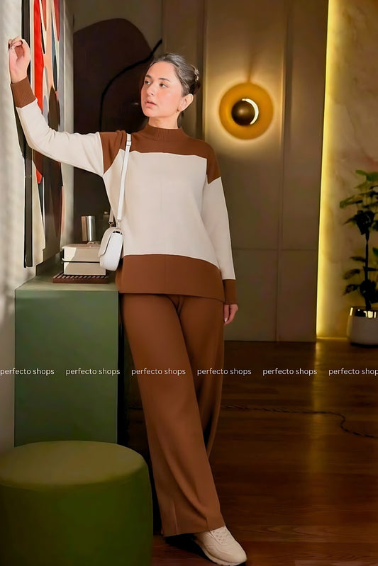 Camel Panel Style Co-Ord Sets For Women