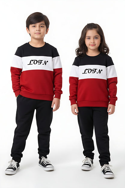 Fleece Fabric Land Style Printed Kids Winter Suit ( Each )