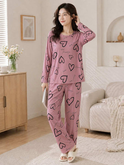 Soft Pink Heartbeat PJ Set