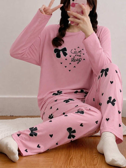 Soft Pink Let Me Sleep PJ Set