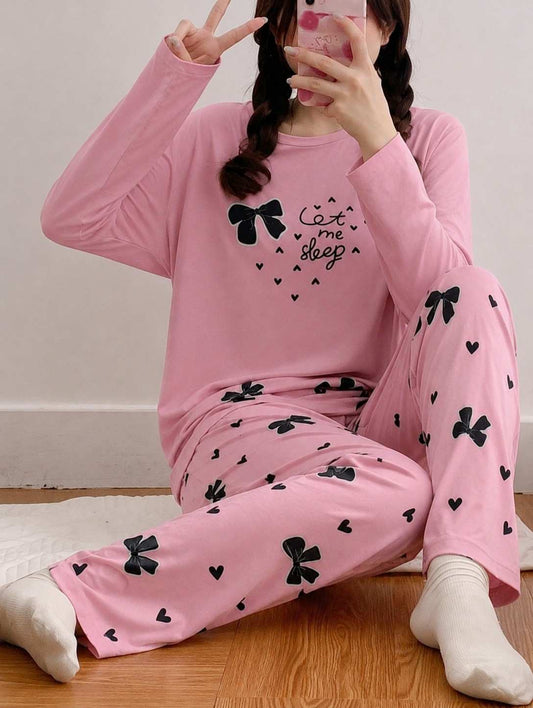 Soft Pink Let Me Sleep PJ Set