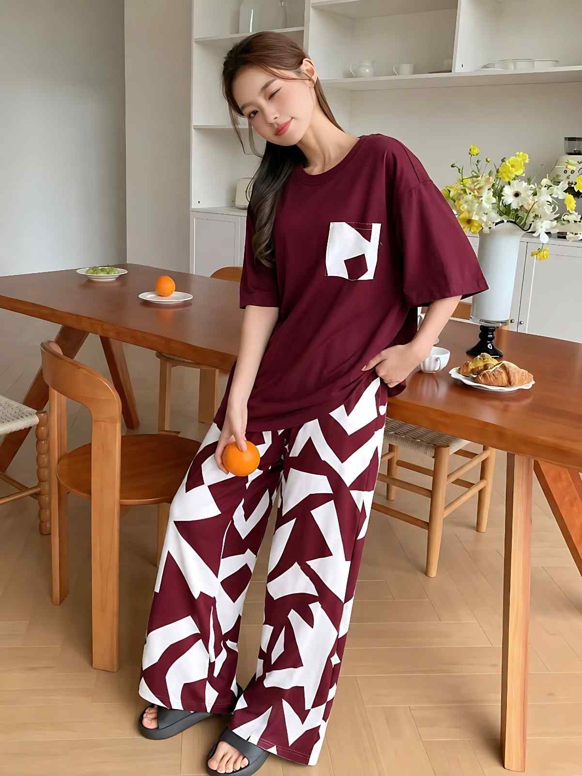Burgundy Bliss Women's Pj Set