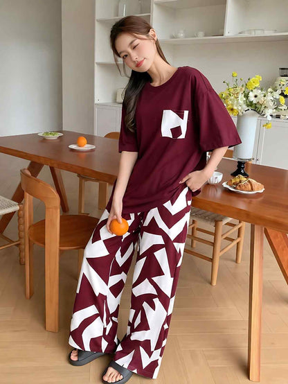 Burgundy Bliss Women's Pj Set