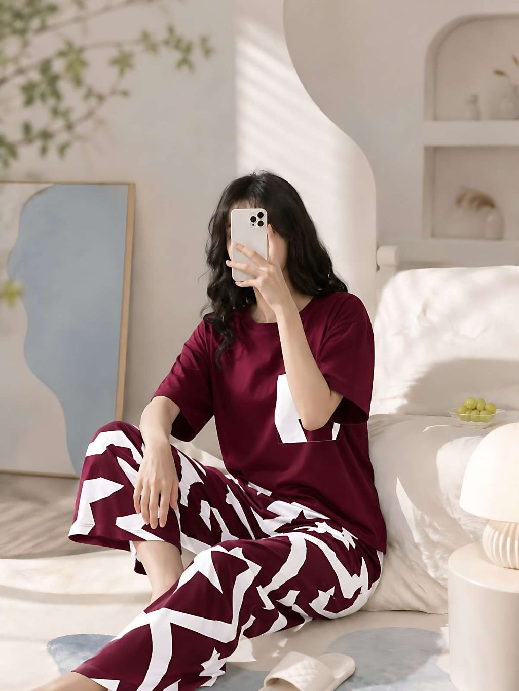 Burgundy Bliss Women's Pj Set